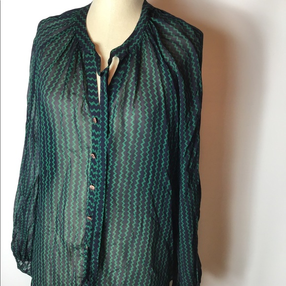 Maeve Anthropologie sheer blouse size medium - Picture 3 of 8
